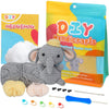 ZMAAGG Beginners Crochet Kit, Crochet Animal Kit, Knitting Kit with Yarn, Polyester Fiber, Crochet Hooks, Step-by-Step Instructions Video, Crochet Starter Kit for Beginner DIY Craft Art (Penguin) - Gray Elephant