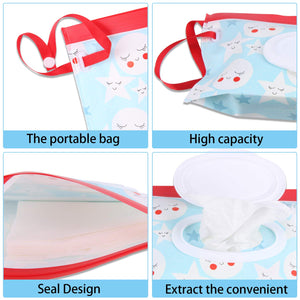 Buy now FEBSNOW 4 Pack Baby Wipes Container, Reusable Portable Wet Wipe Pouch, Wipe Dispenser Container, Baby Travel Wet Wipe Holder at indiglob india
