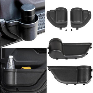Buy now YOCTM Front Rear Door Organizer Tray For 2018 2019 2020 2021 2022 2023 2024 Jeep Wrangler JL 4XE JLU Rubicon Sport Sahara Gladiator JT Interior Storage Accessories Black (Front Door + Rear Door) at indiglob india