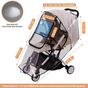 Buy now Bemece Stroller Rain Cover Universal Stroller, Travel Weather Shield Windproof and Waterproof Protect from Dust and Snow at indiglob india