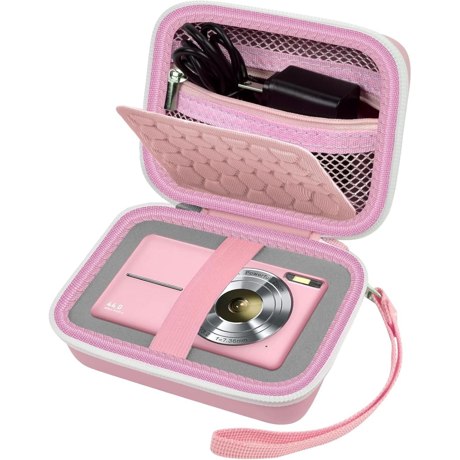 Buy now Carrying & Protective Case for Digital Camera, AbergBest 21 Mega Pixels 2.7" LCD Rechargeable HD/Kodak Pixpro/Canon PowerShot ELPH 180/190 / Sony DSCW800 / DSCW830 Cameras for Travel - Blue Pink at indiglob india