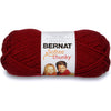Bernat Softee Chunky Yarn, 3.5 Oz, Gauge 6 Super Bulky, Grey Heather - Wine