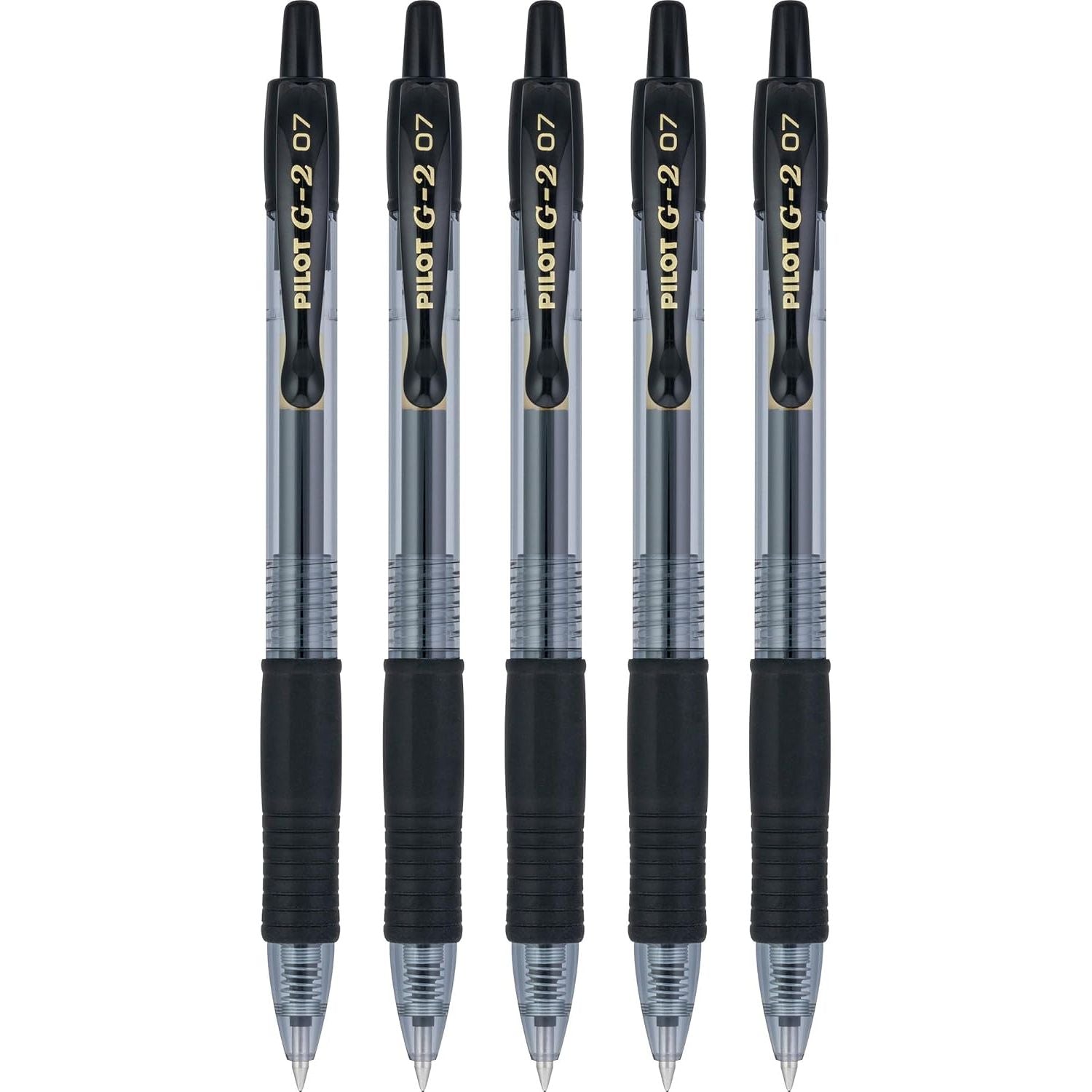 Buy now Pilot G2 Premium Gel Roller Pens 0.7, Fine Point Smooth Writing Pens Black, Pack of 5 at indiglob india