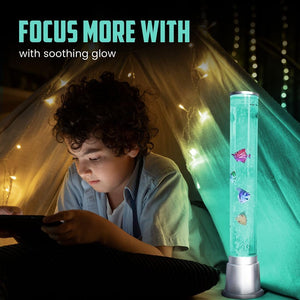 Buy now Fish Lamp Sensory Bubble Tube Bubble Lamps Aquarium Night Light 6 LED Color Changing Sensory Tubes Table Lamp Lava Bedroom Lamps Home Decor Desk Fake Fish Tank Birthday Gifts for Women Men 1.9FT at indiglob india