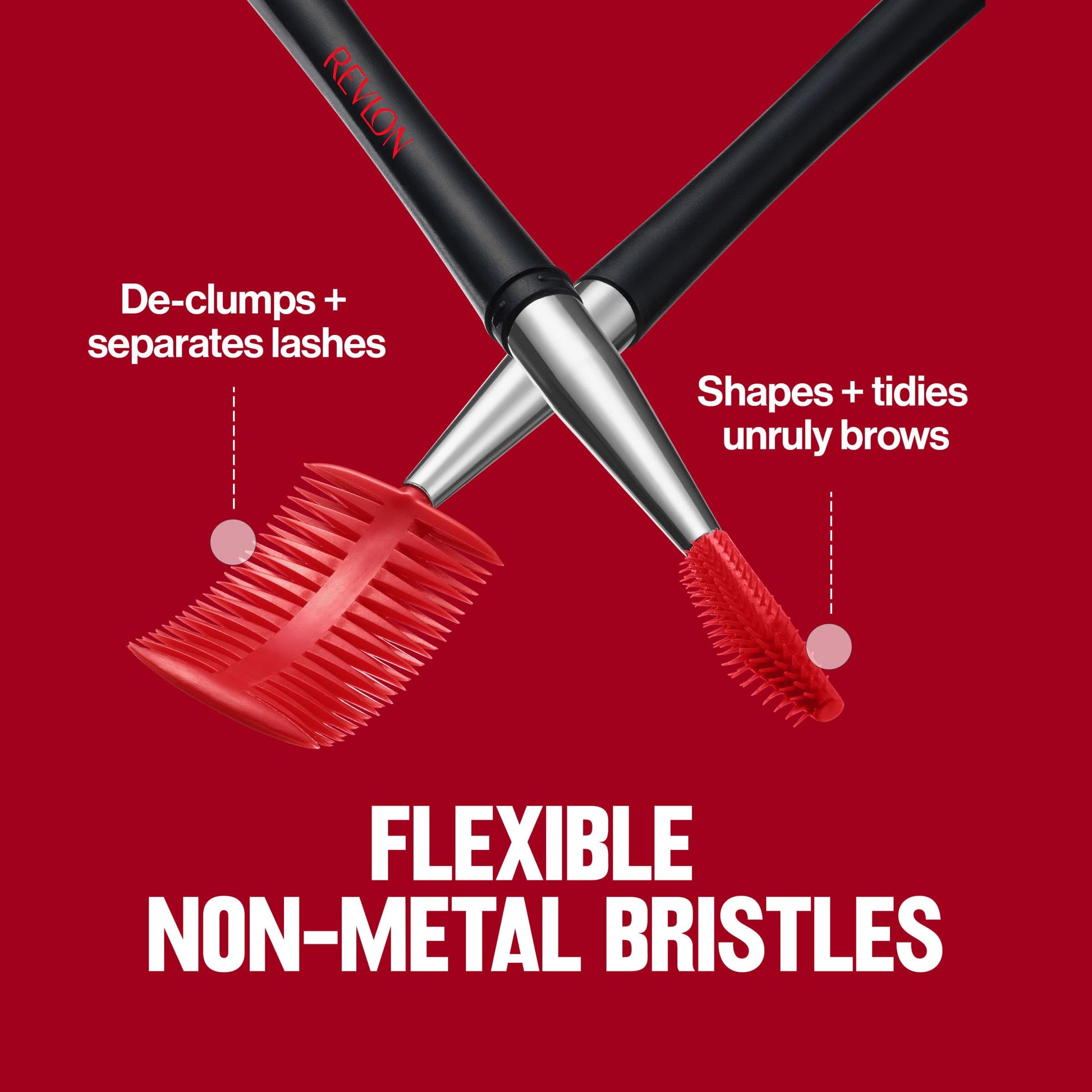 Buy now Revlon Lash & Brow Styling Tool, Dual Ended Eyelash Separator & Eyebrow Brush Spoolie, Works with Mascara & Brow Makeup, 1 count at indiglob india