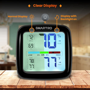 Buy now SMARTRO SC42 Professional Digital Hygrometer Indoor Thermometer Room Humidity Gauge Pro Accuracy Calibration at indiglob india