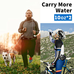 Buy now PYFK Running Belt with Water Bottles, Hydration Belt for Men and Women, Water Bottle Holder Running Pouch Water Belt, Fanny Pack Fits 7 inches Phones, Waist pack for Runner Jogging at indiglob india