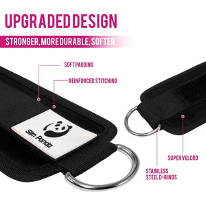 Buy now Slim Panda Ankle Strap for Cable Machine,Ankle Cuff for Kickbacks, Booty Hip Abductors,Glute Workouts, Leg Extensions, Curls for Men and Women, Adjustable with Double D-Rings at indiglob india