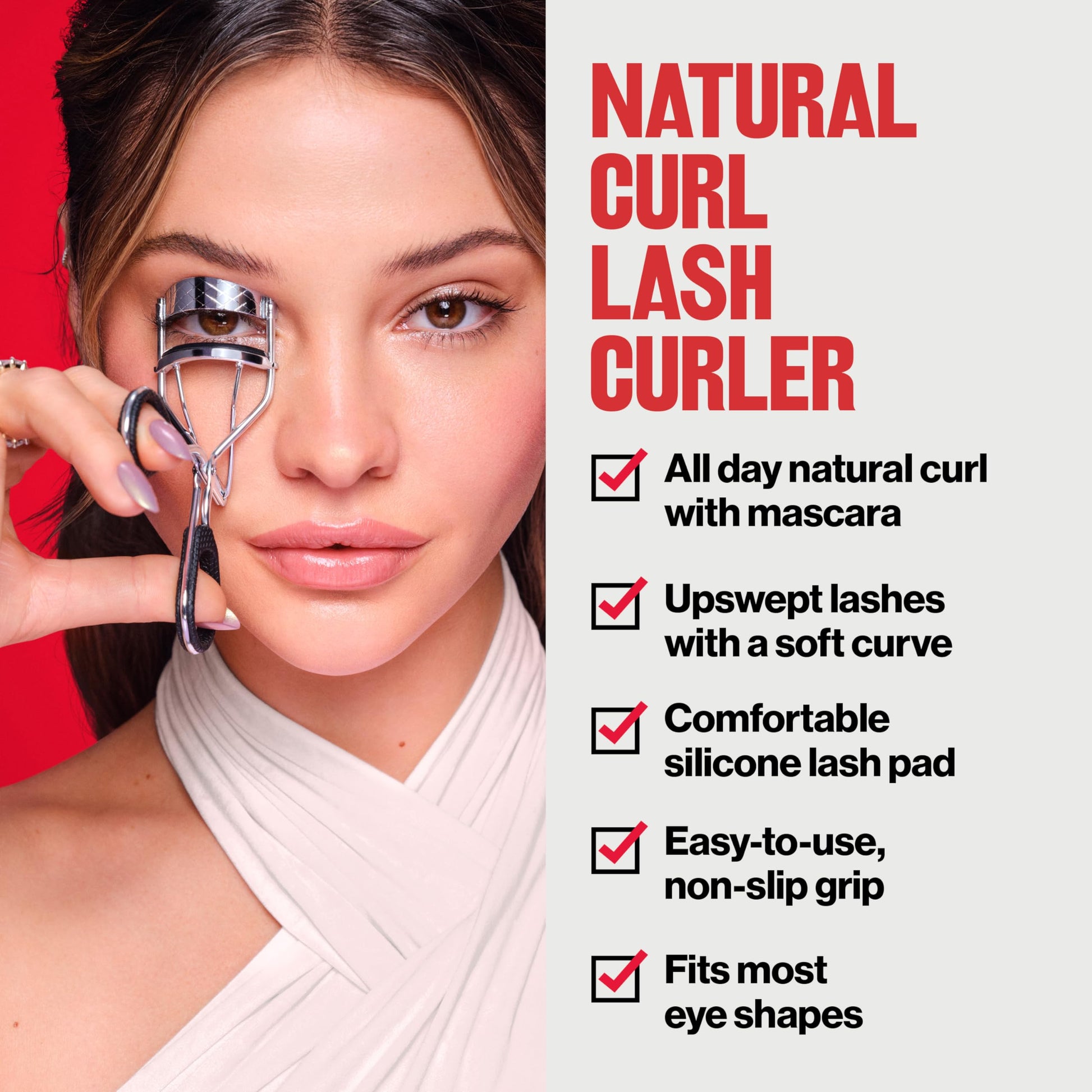 Buy now Revlon Natural Curl Lash Curler, Gives a Natural Eyelash Lift, with Finger Grips for a Non Slip Grip, Easy to Use, 1 Count at indiglob india