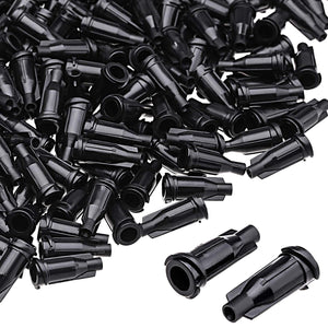Buy now Gejoy 250 Pack Syringe Tip Caps Dispensing Needle Tip Cap (Black) at indiglob india