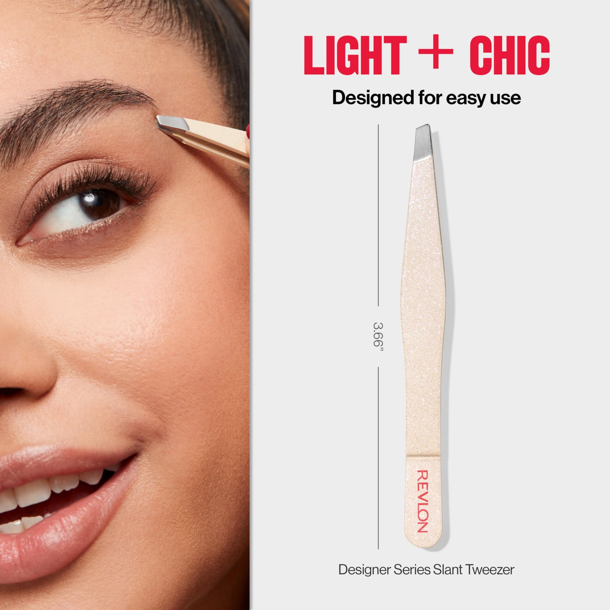 Buy now Revlon Designer Series Slant Tweezer, High Precision, Made With Long Lasting Stainless Steel, 1 Count at indiglob india