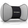 Samsonite Neck Pillow for Car – Ergonomic Memory Foam Headrest Cushion – Car Seat Support for Driving Comfort – Compact Neck Rest – Travel Pillow for Long Road Trip, Black - Grey