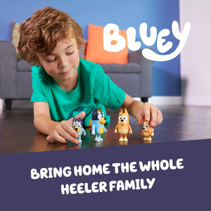 Buy now Bluey Family Figure Pack of 4, Robust Poseable Character Toys with Bingo, Chilli, and Bandit Figures, Toddler-Sized Animal Figurines for Kids Ages 3+ at indiglob india