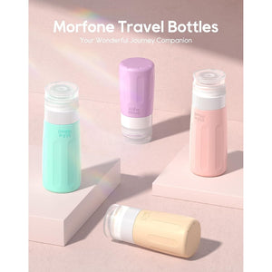 Buy now Morfone 16 Pack Travel Bottles Set for Toiletries, TSA Approved Travel Containers Leak Proof Silicone Squeezable Travel Accessories 2oz 3oz for Shampoo Conditioner Lotion Body Wash (BPA Free) at indiglob india