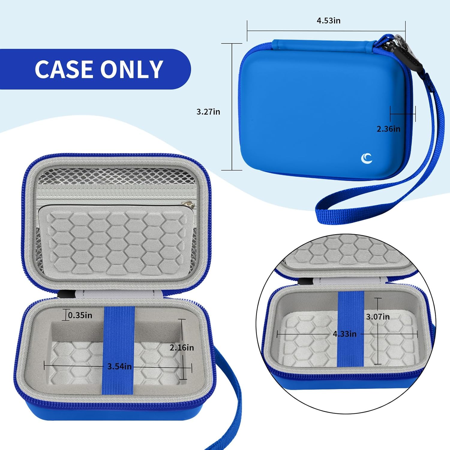 Buy now Carrying & Protective Case for Digital Camera, AbergBest 21 Mega Pixels 2.7" LCD Rechargeable HD/Kodak Pixpro/Canon PowerShot ELPH 180/190 / Sony DSCW800 / DSCW830 Cameras for Travel - Blue at indiglob india