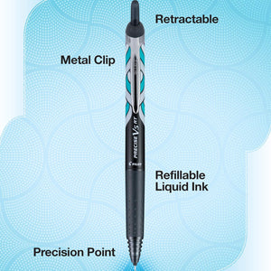 Buy now Pilot Precise V5 RT Refillable & Retractable Rolling Ball Pens, Extra Fine Point Pens, 0.5 mm, Assorted, Pack of 5 - Ideal for School, Journaling & Office Writing at indiglob india