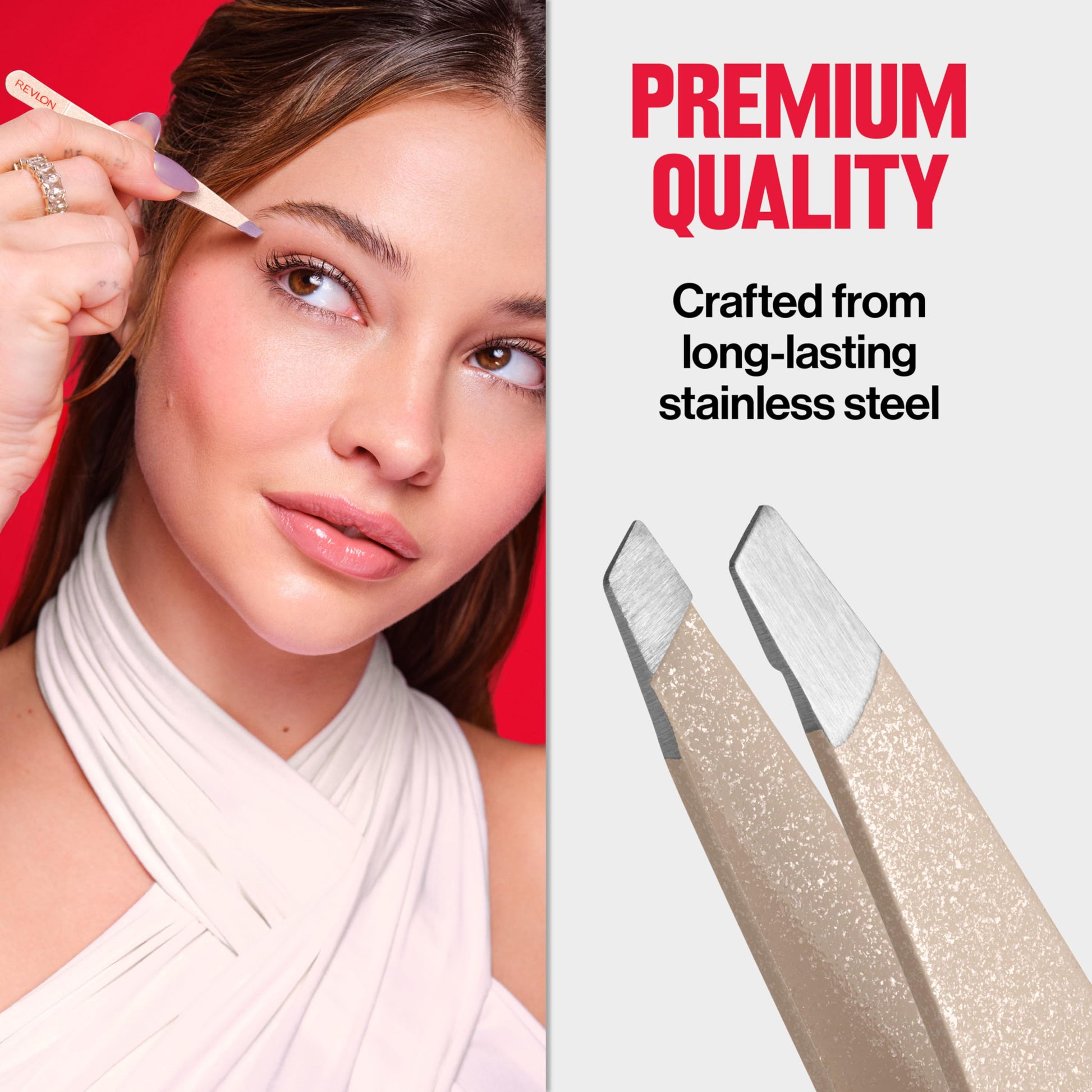 Buy now Revlon Designer Series Slant Tweezer, High Precision, Made With Long Lasting Stainless Steel, 1 Count at indiglob india