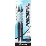 Buy now Pilot, Precise V5 RT Deco Collection Refillable & Retractable Liquid Ink Rolling Ball Pens, Extra Fine Point 0.5 mm, Black, Pack of 2 at indiglob india