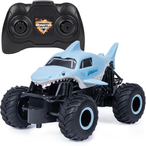 Buy now Monster Jam, Official Megalodon Remote Control Monster Truck for Boys and Girls, 1:24 Scale, 2.4 GHz, Kids Toys for Ages 4 and Up at indiglob india