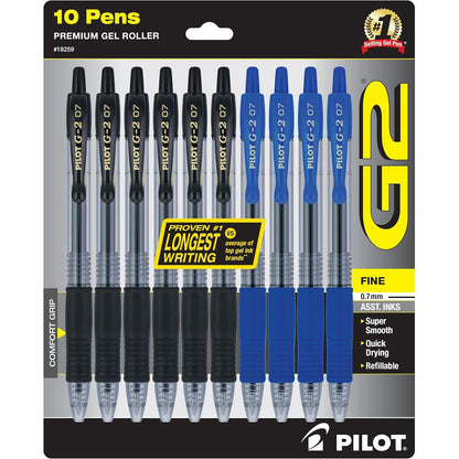 Buy now Pilot G2 Premium Gel Roller Pens, Extra Fine Point 0.5 mm, Gel Pens Black, Pack of 5 - Ideal for School, Journaling & Office Writing Black & Blue at indiglob india