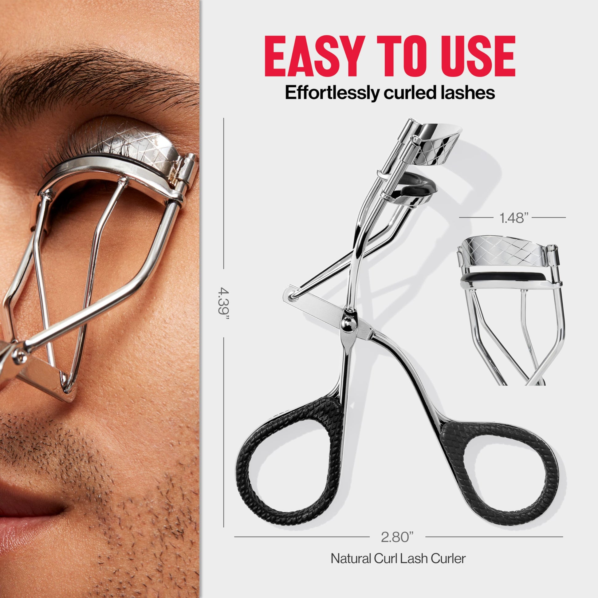 Buy now Revlon Natural Curl Lash Curler, Gives a Natural Eyelash Lift, with Finger Grips for a Non Slip Grip, Easy to Use, 1 Count at indiglob india