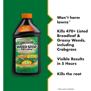 Buy now Spectracide Weed Stop For Lawns Plus Crabgrass Killer Concentrate, Weed Killer, 32 Ounces at indiglob india