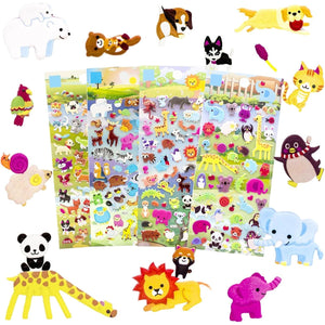Buy 3D Puffy Stickers for Kids Resuable Sticker for Toddler, Boys, Girls 4 Sheets - Mother Child Animals, Dogs, Cats, Elephant, Giraffe, Monkey, Sheep, Panda, Koala, Rabbit (Zoo) Online India | IMNEXT2U Official