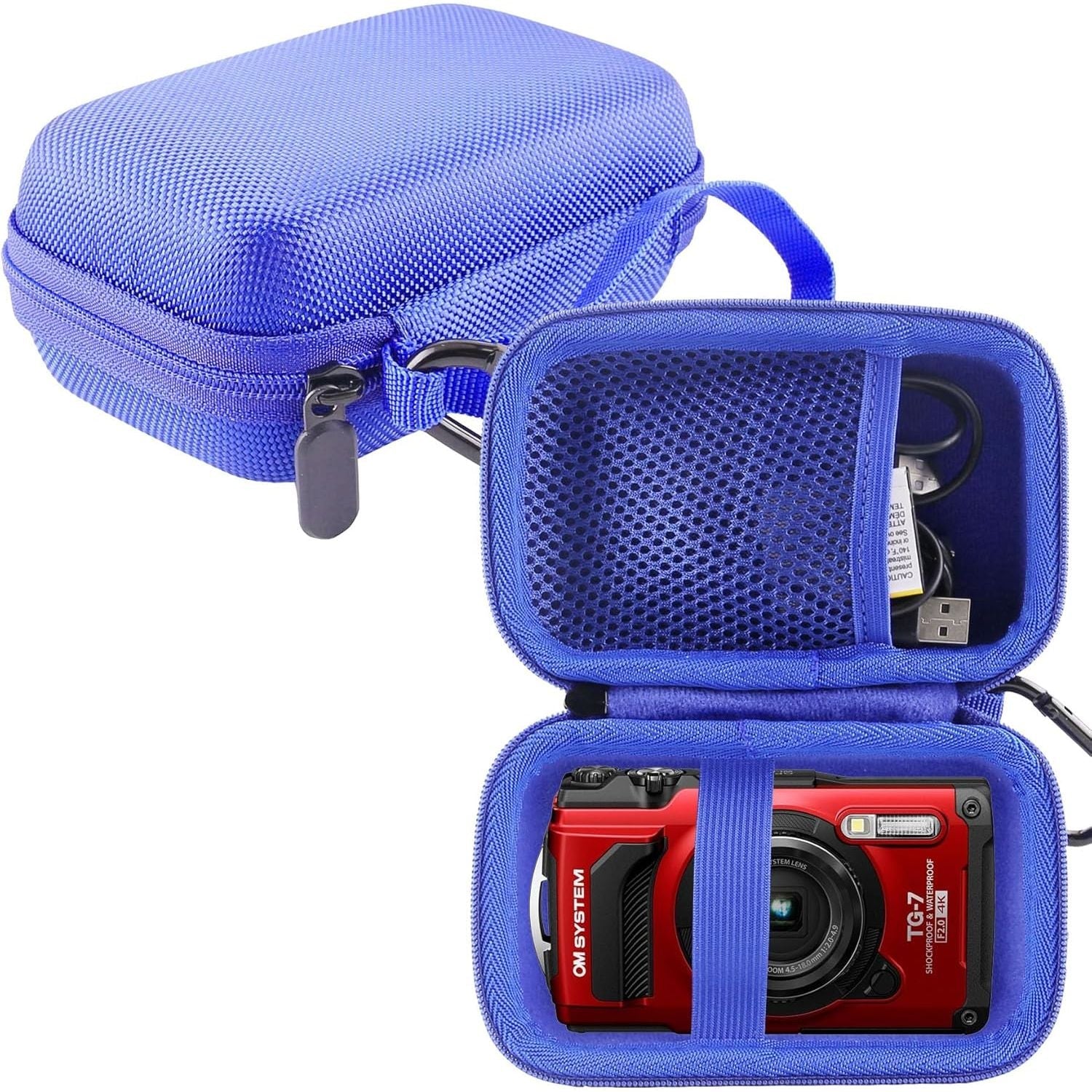 Buy now WERJIA Hard Carrying Case for Olympus Tough TG-7/TG-6/ TG-5/TG-4 Digital Camera Case (Storage case, Black) blue at indiglob india
