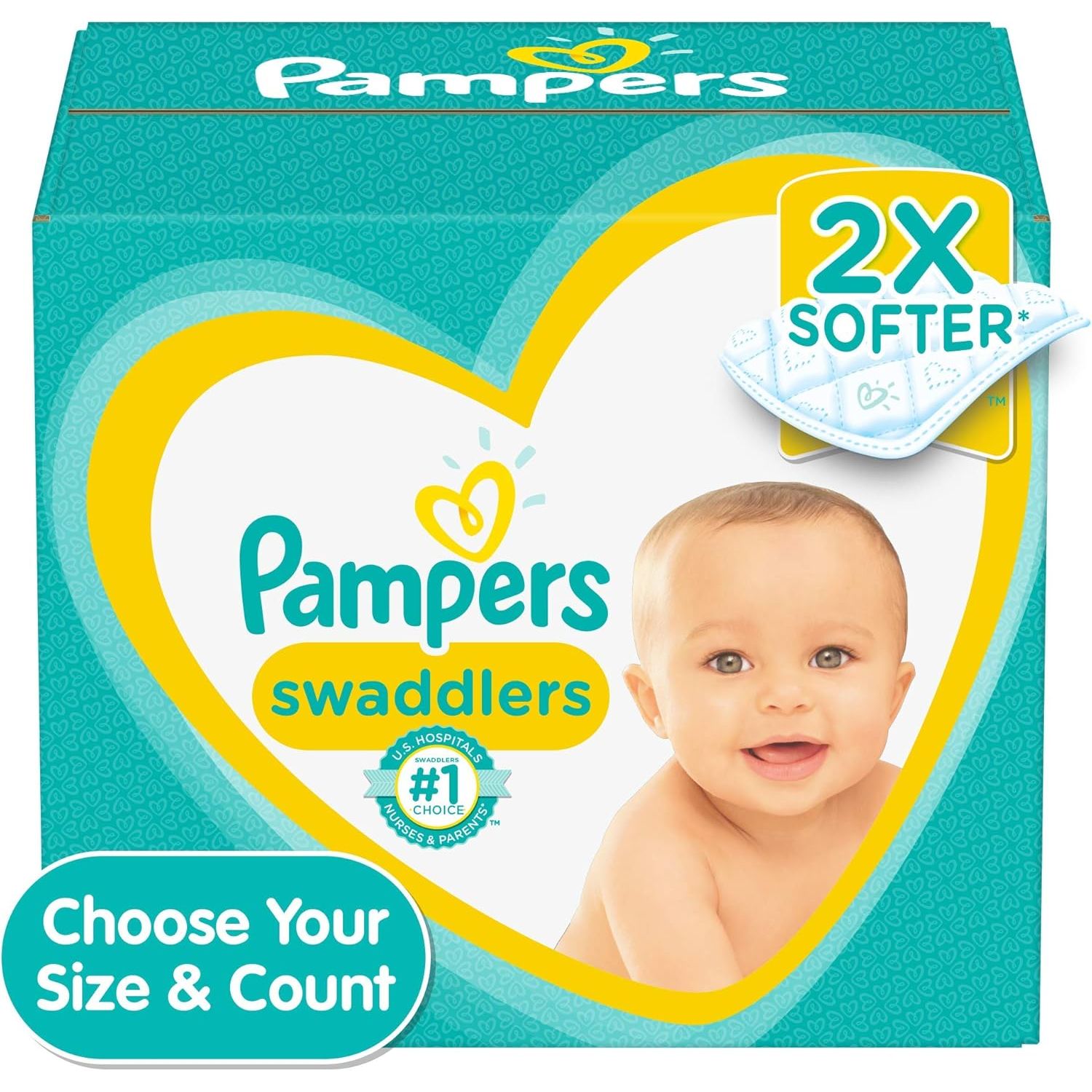 Buy now Pampers Swaddlers Diapers Size N 20 Count Pack of 2 (Total of 40 Pampers) 3 1 at indiglob india
