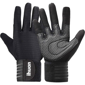 Buy now ihuan Workout Gloves for Men Full-Finger: Weight Lifting for Men, Gym Full Hand Gloves for Weightlifting, Deadlift at indiglob india