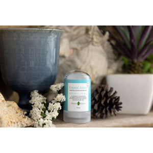 Buy now Thai Crystal Deodorant Stone, Crystal Active, 100% Natural, Long Lasting, Single Ingredient, No Aluminum Chlorohydrate or Chemicals, Unscented, Underarmed Deodorant for Women & Men, 60g (2 Pack) at indiglob india