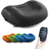 TREKOLOGY Ultralight Inflatable Camping Travel Pillow - ALUFT 2.0 Compressible, Compact, Comfortable, Ergonomic Inflating Pillows for Neck & Lumbar Support While Camp, Hiking, Backpacking - Black