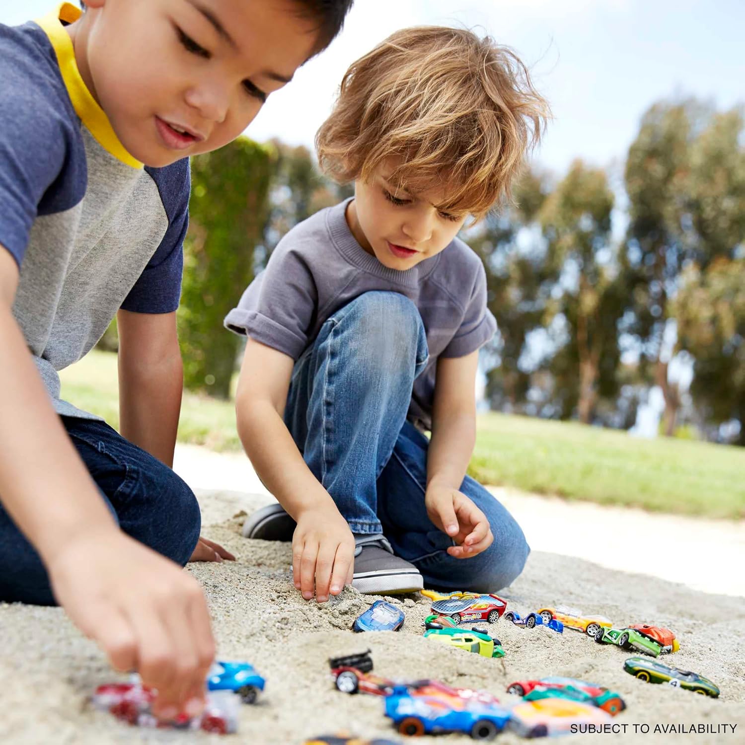 Buy now Hot Wheels Set of 10 1:64 Scale Toy Trucks and Cars for Kids and Collectors, Styles May Vary at indiglob india