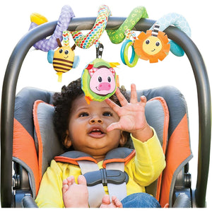 Buy now Infantino Stretch & Spiral Activity Toy - Textured Play Activity Toy for Sensory Exploration and Engagement, Ages 0 and Up, Blue Farm at indiglob india