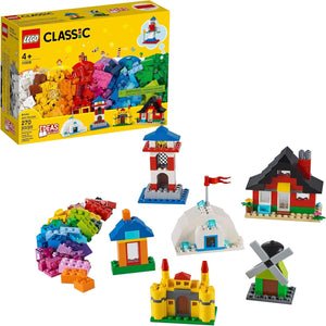 Buy now LEGO Classic Bricks and Houses 11008 Kids’ Building Toy Starter Set with Fun Builds to Stimulate Young Minds (270 Pieces) at indiglob india