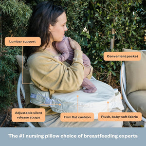 Buy now My Brest Friend Deluxe Organic Nursing Pillow 100% Organic Cotton Slipcover Ergonomic Breastfeeding Pillows Supports Both Mom and Baby Breastfeeding Essentials Handy Side Pocket Cream at indiglob india