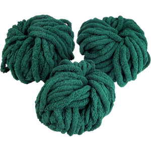 Buy now iDIY Chunky Yarn 3 Pack Skeins (72 Yards) - Dark Green - Fluffy Chenille Yarn Perfect for Soft Throw and Baby Blankets, Arm Knitting, and DIY Crafts and Projects! Chrochet #20 or 25 Homemade Gift at indiglob india