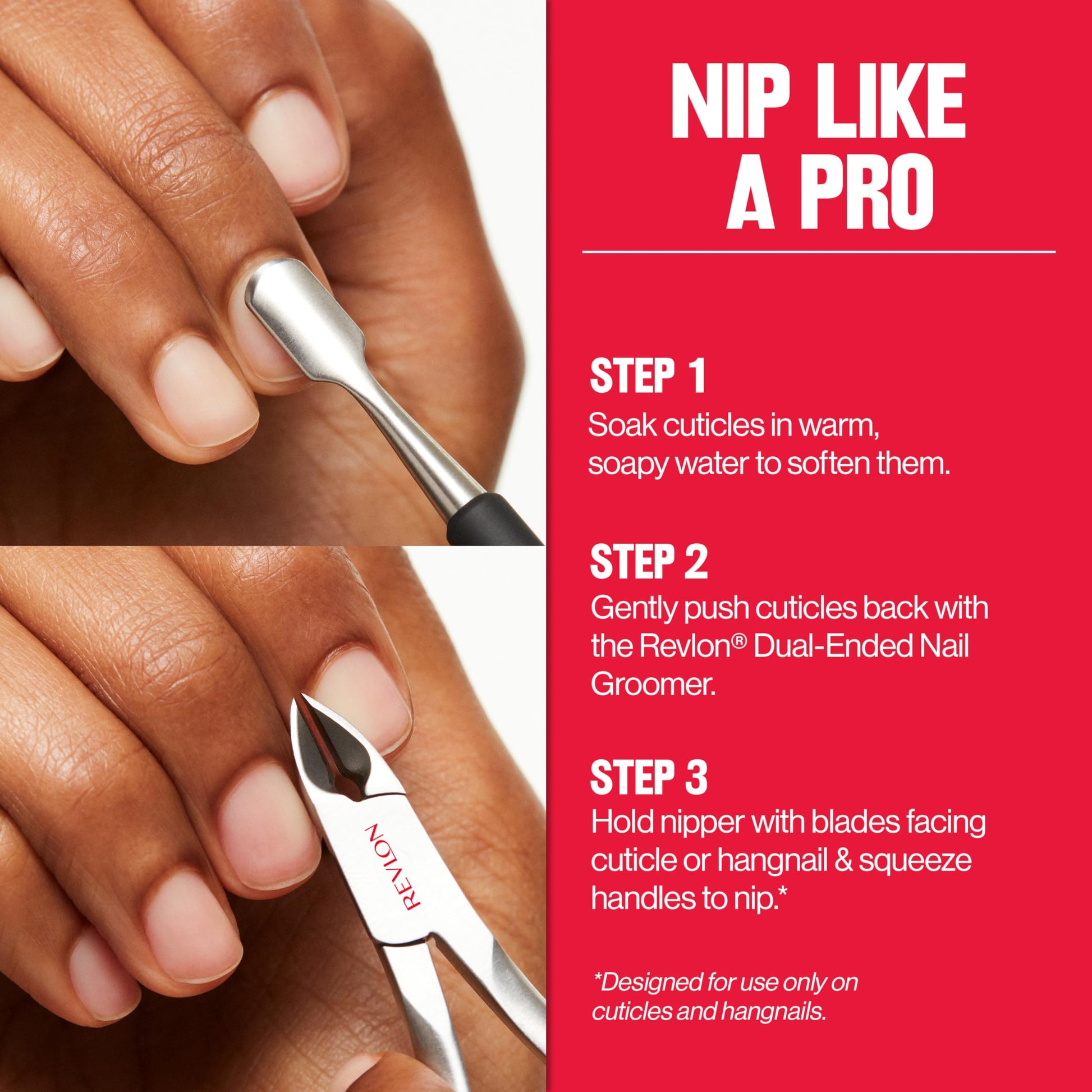 Buy now Revlon Full Jaw Cuticle Nipper, Manicure Tool for Nail Care, Made with Stainless Steel, High Precision Blade, Easy to Squeeze Spring, 1 Count at indiglob india