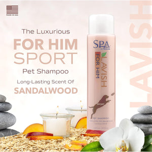 Buy now TropiClean SPA Lavish Dog Shampoo | Sporty Scented For Him Deodorizing Dog Shampoo | Naturally Derived Salon Grade Ingredients | Made in the USA | 16oz at indiglob india