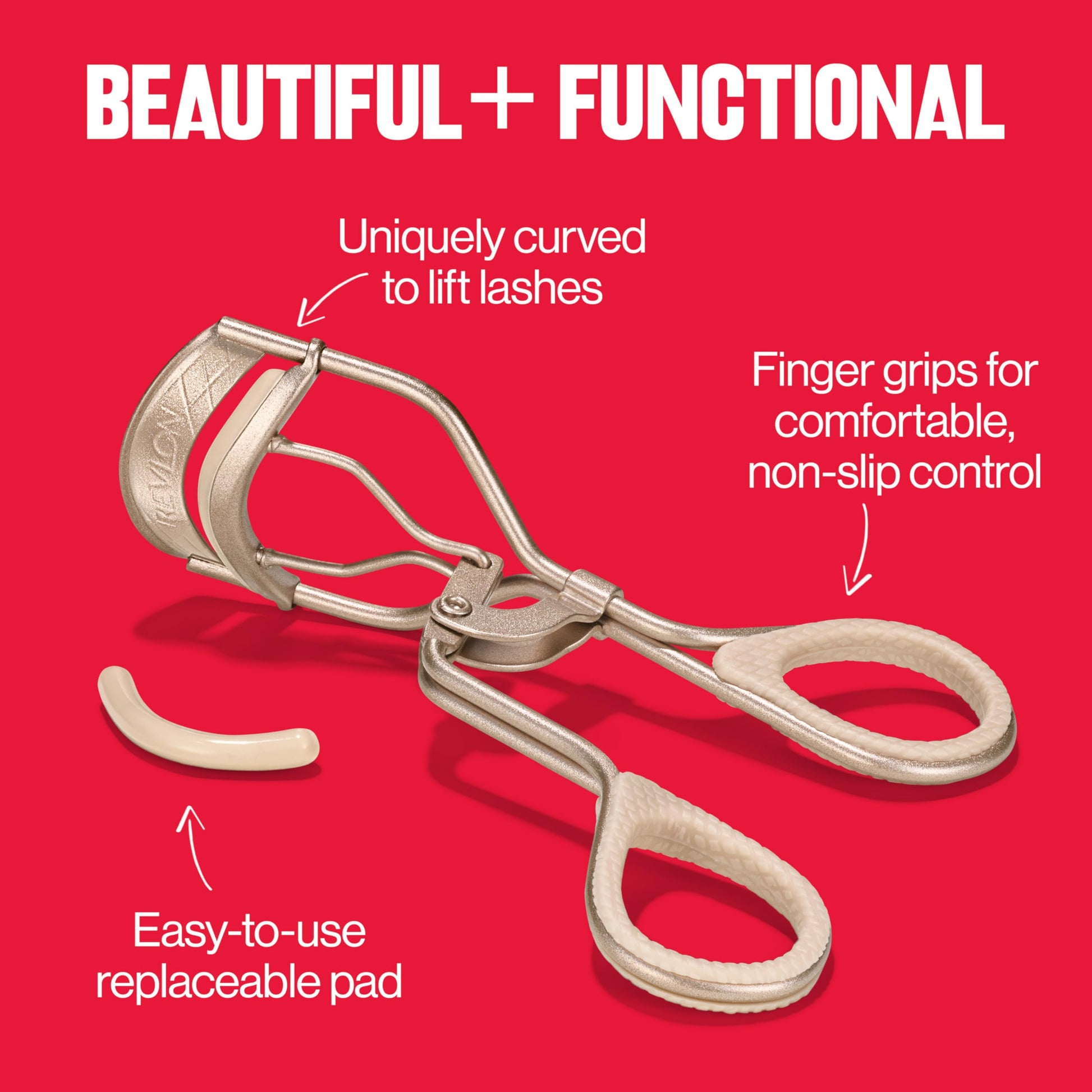 Buy now Revlon Designer Series Lash Curler, Eyelash Lift for an Eye Opening Look, with Finger Grips for a Non Slip Grip, Easy to Use, 1 Count at indiglob india