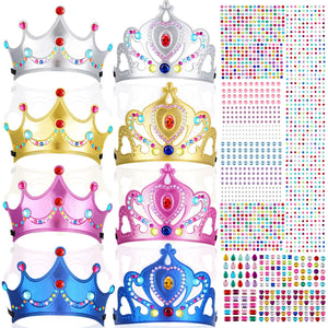 Buy now Epakh 19 Pieces DIY Crowns Set Party Foam Hats Making Your Own Tiara Crystal Diamond Sticker Princess King Crown Birthday Hat (Classic Style) at indiglob india