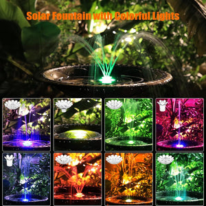 Shop AISITIN AISITIN 3.5W Solar Fountain Pump, LED Lighting Solar Water Pump Floating Fountain with 6 Nozzles, 1500mAh Battery Backup for Bird Bath, Fish Tank, Pond or Garden Decoration Solar Aerator Pump in India | Best Price