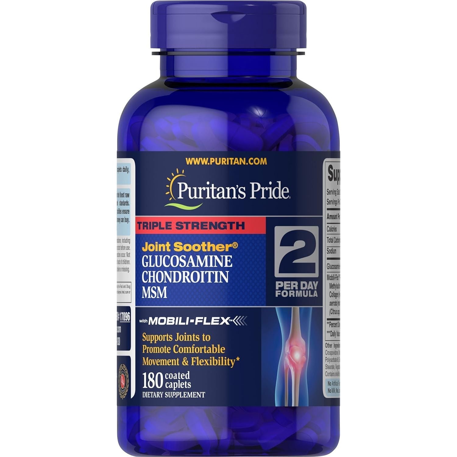 Buy now Puritan's Pride Glucosamine Chondroitin MSM Tablets, 2 Per Day Formula at indiglob india