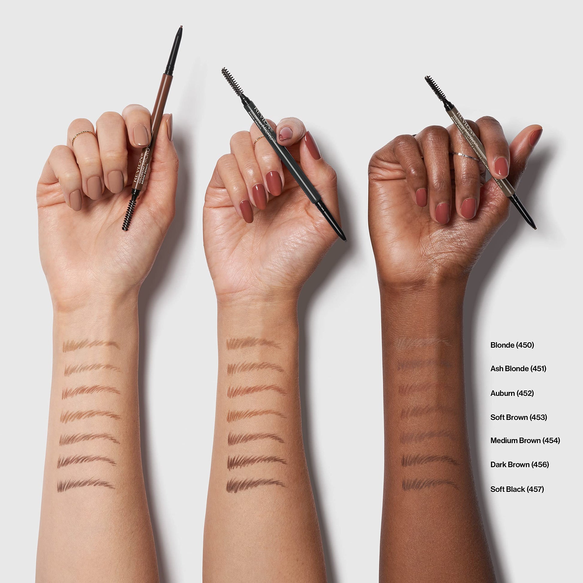 Buy now Revlon ColorStay Micro Eyebrow Pencil with Built In Spoolie Brush, Infused with Argan and Marula Oil, Waterproof, Smudgeproof, 454 Medium Brown, 0.003 oz at indiglob india