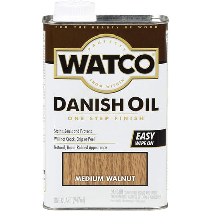 Buy now Watco A65941 Danish Oil Wood Finish, Quart, Medium Walnut at indiglob india