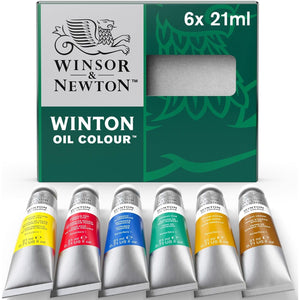 Buy now Winsor & Newton Winton Oil Color Paint, Intro Set, 6 x 21ml Tubes, Multicolor, 0.73 Fl Oz (Pack of 6) at indiglob india