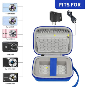 Buy now Carrying & Protective Case for Digital Camera, AbergBest 21 Mega Pixels 2.7" LCD Rechargeable HD/Kodak Pixpro/Canon PowerShot ELPH 180/190 / Sony DSCW800 / DSCW830 Cameras for Travel - Blue at indiglob india