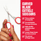 Buy now Revlon Cuticle Scissors, Ultra-Fine Stainless Steel Curved Blade for Neat Cuticles and Hangnail Trimming, Tool for Safe Cuticle Nail Care, 1 count at indiglob india