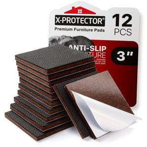 Buy now X-PROTECTOR Non Slip Furniture Pads – 12 Premium Furniture Grippers 3"! Best SelfAdhesive Rubber Feet Furniture Feet – Ideal Non Skid Furniture Pad Floor Protectors – Keep Furniture in Place! at indiglob india