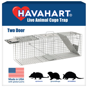 Buy now Havahart Large 2 Door Humane Catch and Release Live Animal Trap for Armadillos, Beavers, Bobcats, Small Dogs, Cats, Foxes, Groundhogs, Nutria, Opossums, Raccoons, Live Catch Trap for Stray Dogs 1045SR at indiglob india
